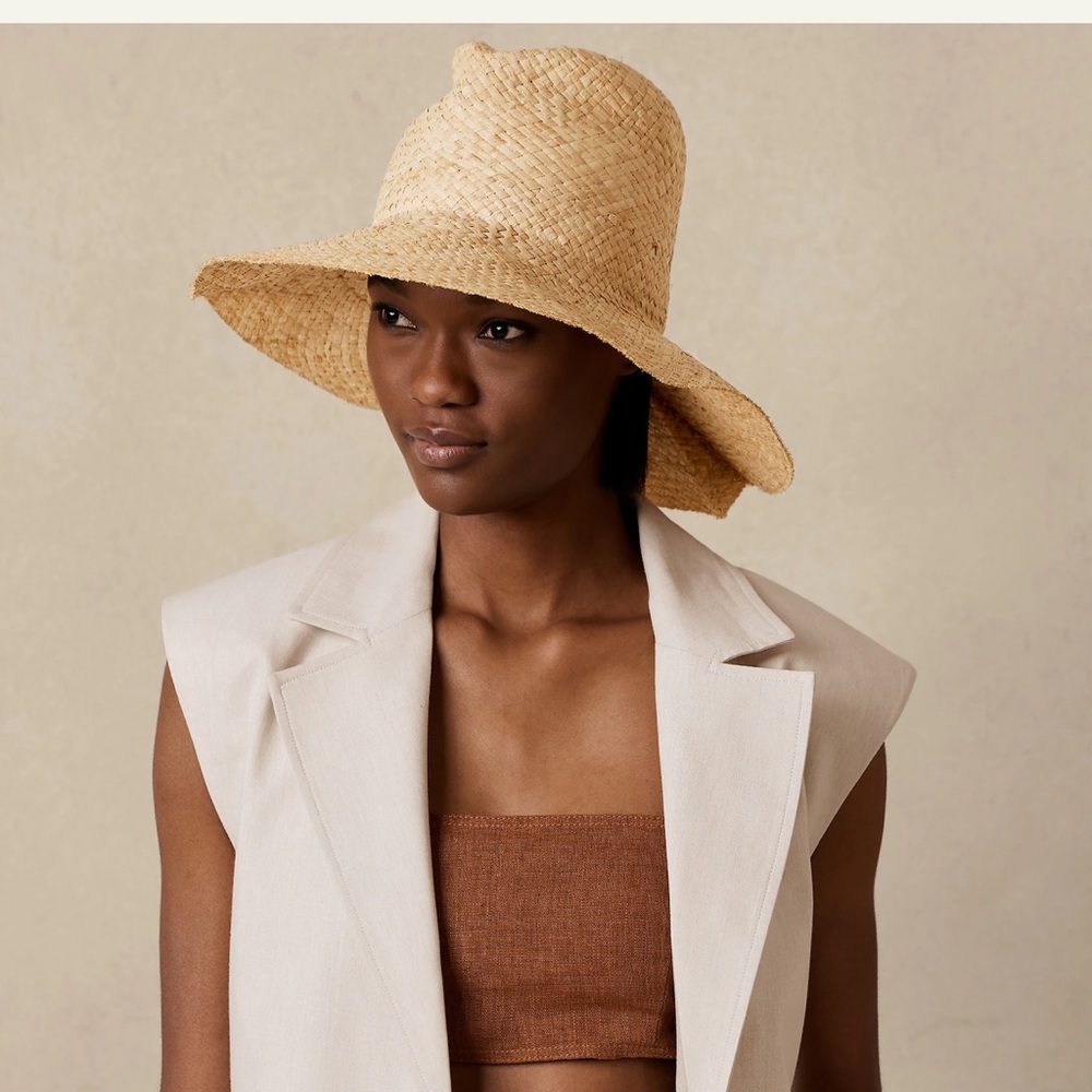 LOLA HATS Commando Packable Straw Hat adjustable OS NWOT